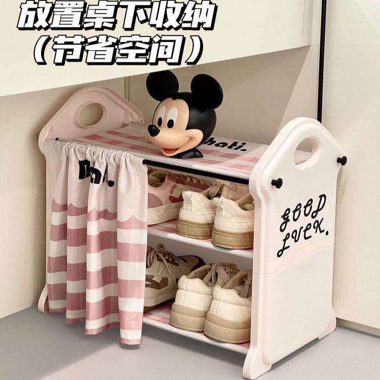 鞋架宿舍小型桌下防尘鞋架子多层家用门口简易鞋柜放鞋子收纳神器