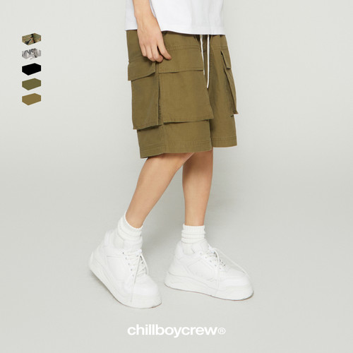 CBC标准微阔短工装裤宽松日系