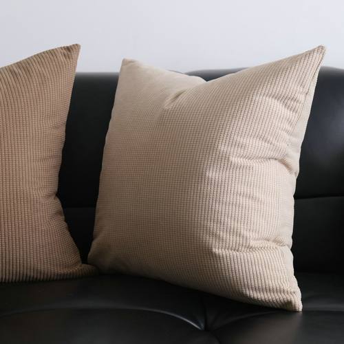 灯芯绒抱枕套简约百搭纯色