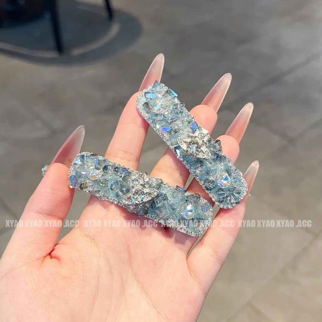 新款轻奢重工蓝水晶钻星球彩色ins高级清新时尚BB夹甜美气质发夹2,家庭/个人清洁工具,发圈/发网,淘宝优惠券,粉丝福利购,淘宝优惠卷