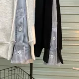 Комплект, демисезонная толстовка, утепленная универсальная куртка, в американском стиле, коллекция 2023, круглый воротник