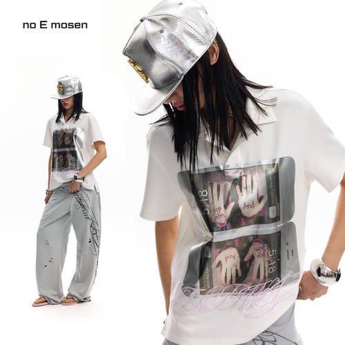 （noE）TUMBLR液体金属烫银POLO