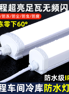 LED三防灯长条灯IP65户外防水防潮车间冷库浴室灯管led工程照明灯