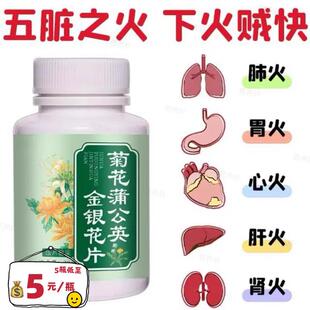 菊花蒲公英金银花片口腔异味口苦口臭去火清热清五脏之火菊花含片