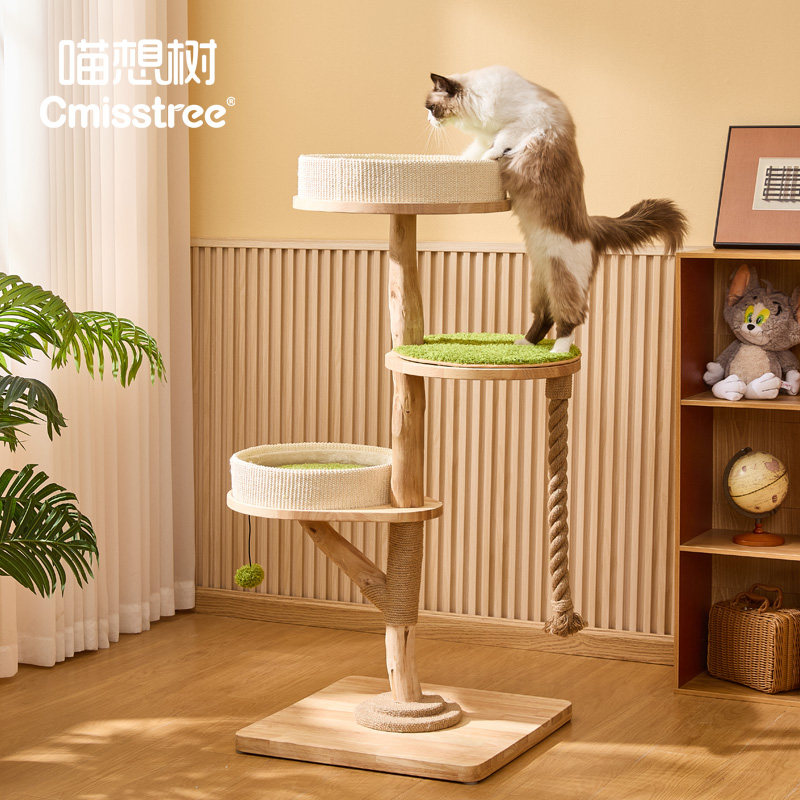 喵想树全实木猫爬架猫窝猫树一体大型猫窝猫别墅猫咪玩具橡树系列,宠物/宠物食品及用品,猫爬架,淘宝优惠券,粉丝福利购,淘宝优惠卷