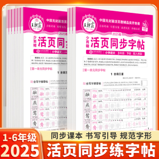 2025秋王朝霞 小学生专用每日一练点阵控笔生字拼音描红练字本试卷 活页同步字帖语文练字帖一年级二年级三四五下六年级上册人教版