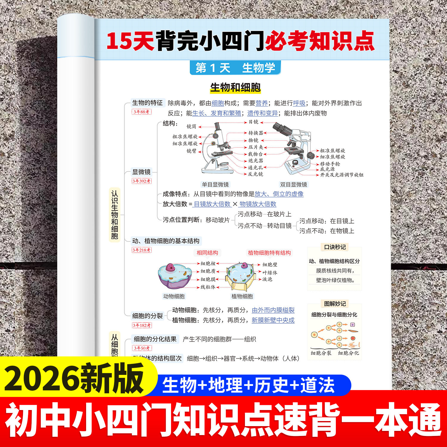 初中小四门必背知识点速记一本通