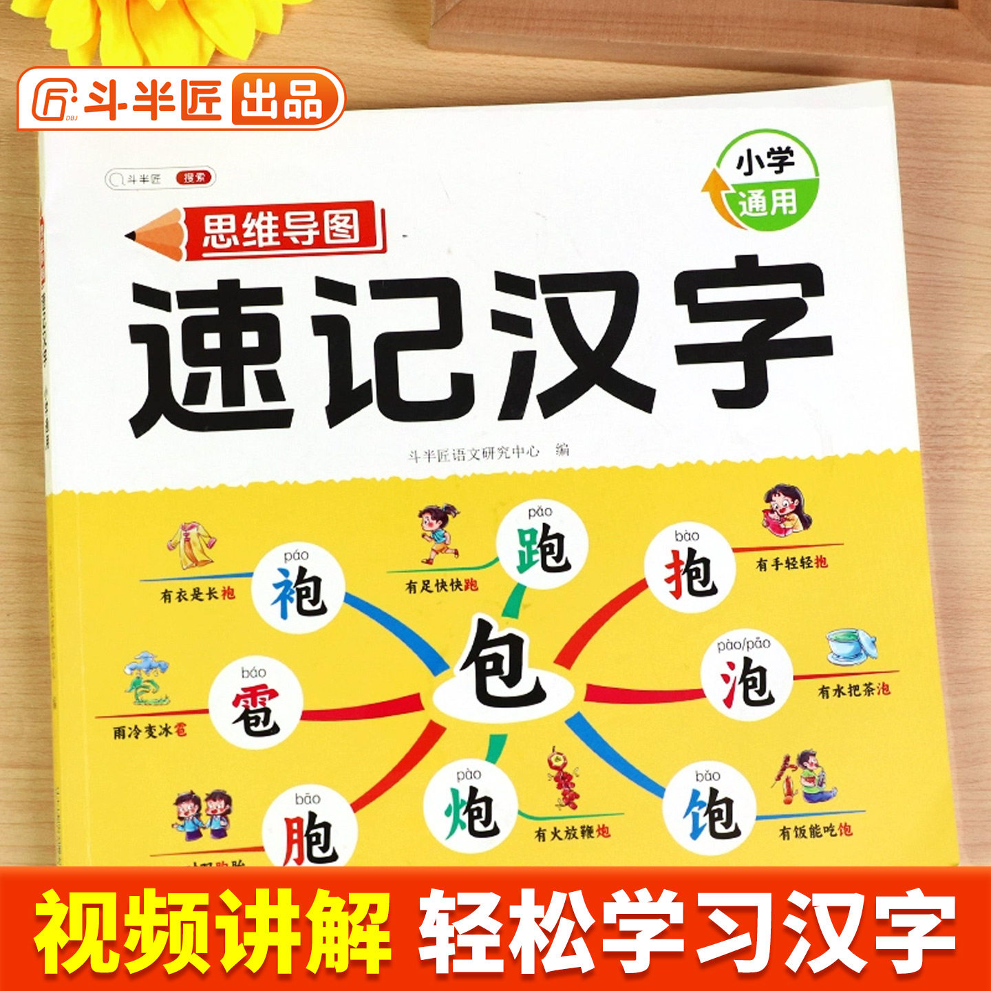 【官方旗舰】小学生思维导图速记汉字偏旁部首组合识字认识汉字语文同步人教版生字开花生字组词造句形象识字象形一年级幼儿园认字