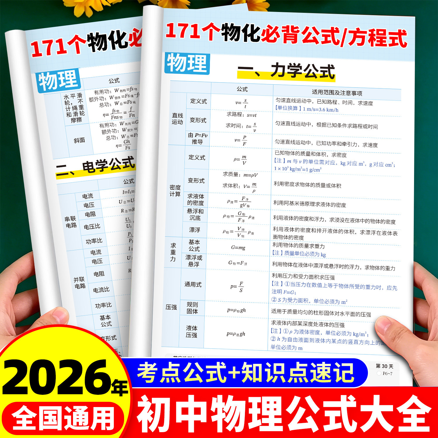 初中物理必背公式大全