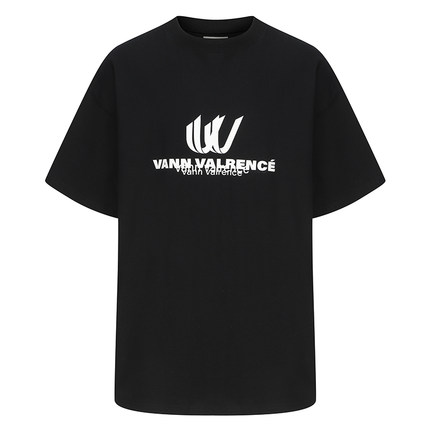 VANN VALRENCE潮牌圆领套头短袖T恤男夏季新款休闲宽松时尚半袖