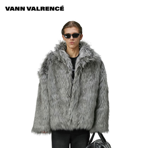 卜凡同款环保仿皮草秋冬夹克外套