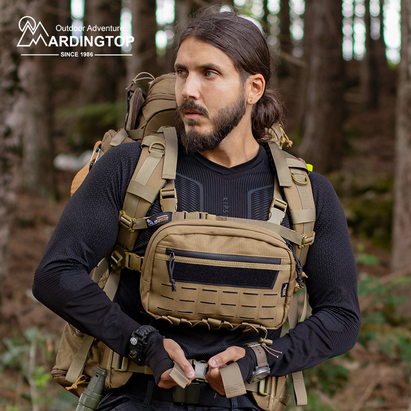 MARDINGTOP快反胸包徒步休闲胸挂包户外战术便携轻量单肩斜挎腰包