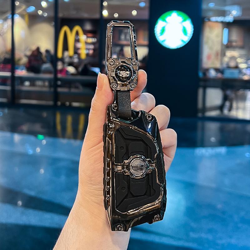 凯迪拉克新款全包机甲钥匙套