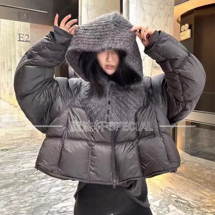 可拆针织帽羽绒服女2025新款冬季外套保暖面包服小个子短款上衣Q,女装/女士精品,羽绒服,淘宝优惠券,粉丝福利购,淘宝优惠卷