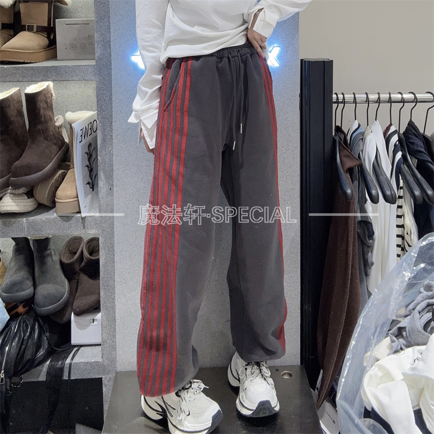 侧条纹卫裤休闲裤女2025新款