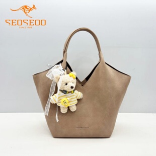 SEOSEOO/九州袋鼠女包2025新款商场同款百搭菜篮子包手提包792579