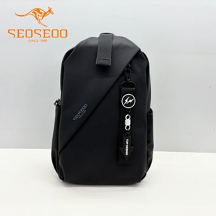SEOSEOO九州袋鼠男包2026新款商场同款百搭轻便布胸包单肩包69197