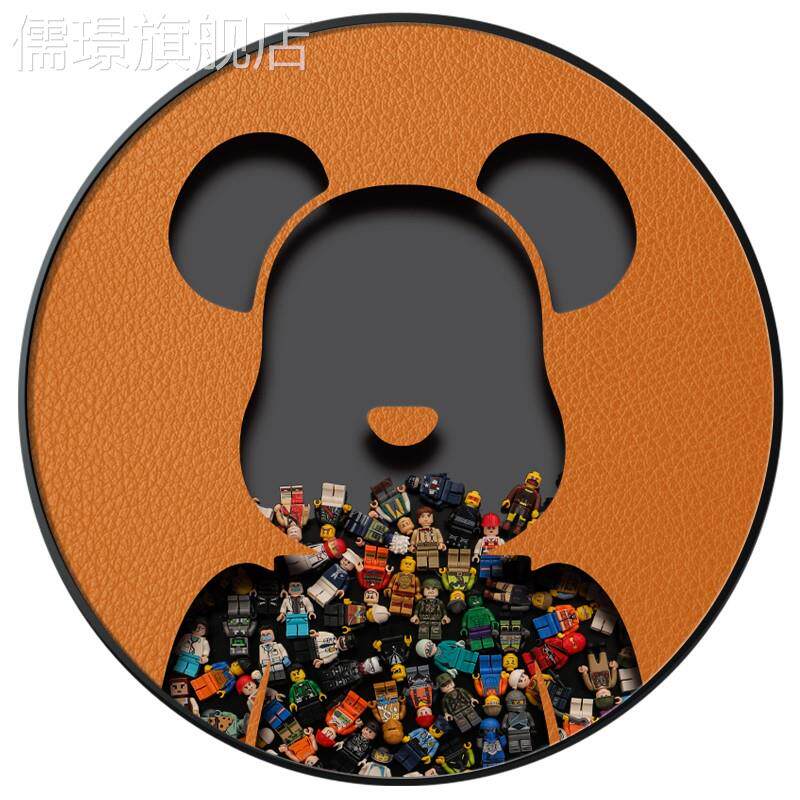 定做Kaws暴室力熊房积木画卧床头装饰画潮流客厅墙面挂画卡通儿童
