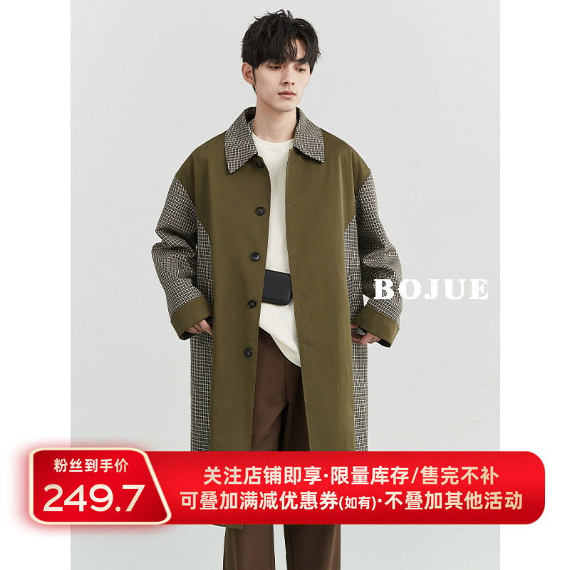 伯爵卓尔春秋精致韩风中长款风衣