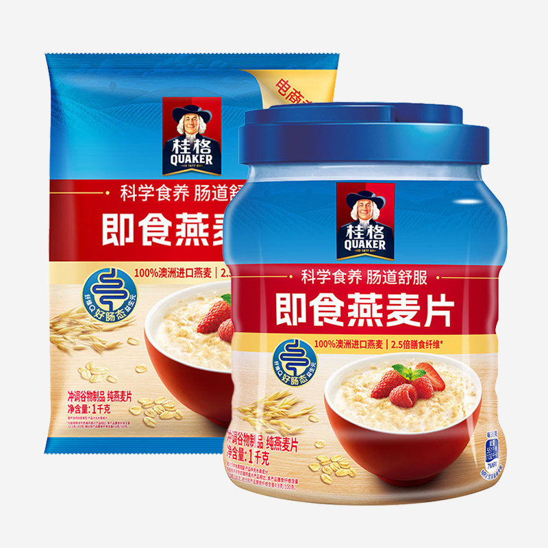 桂格燕麦片即食代餐1000g*1袋装图片