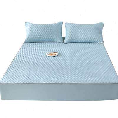 夏季乳胶凉席床笠单件可水洗冰丝床垫保护罩2023年新款床罩三件套