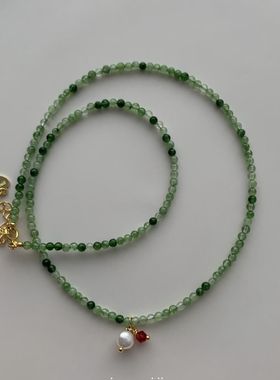 天然石复古巴洛克珍珠法式项链18k镀金小众设计时尚潮流锁骨链女