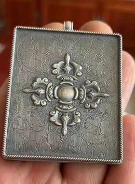 手工唐卡嘎乌盒十字金刚杵做旧款民族风项坠子雕花吊坠配饰复古