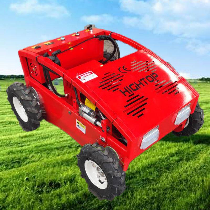 出口农用小型轮式除草机 遥控式大马力堤坝打草机 果园斜坡割草机