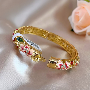 北京景泰蓝珐琅手镯细圈开口女子镂空双层内雕花掐丝旅游礼物