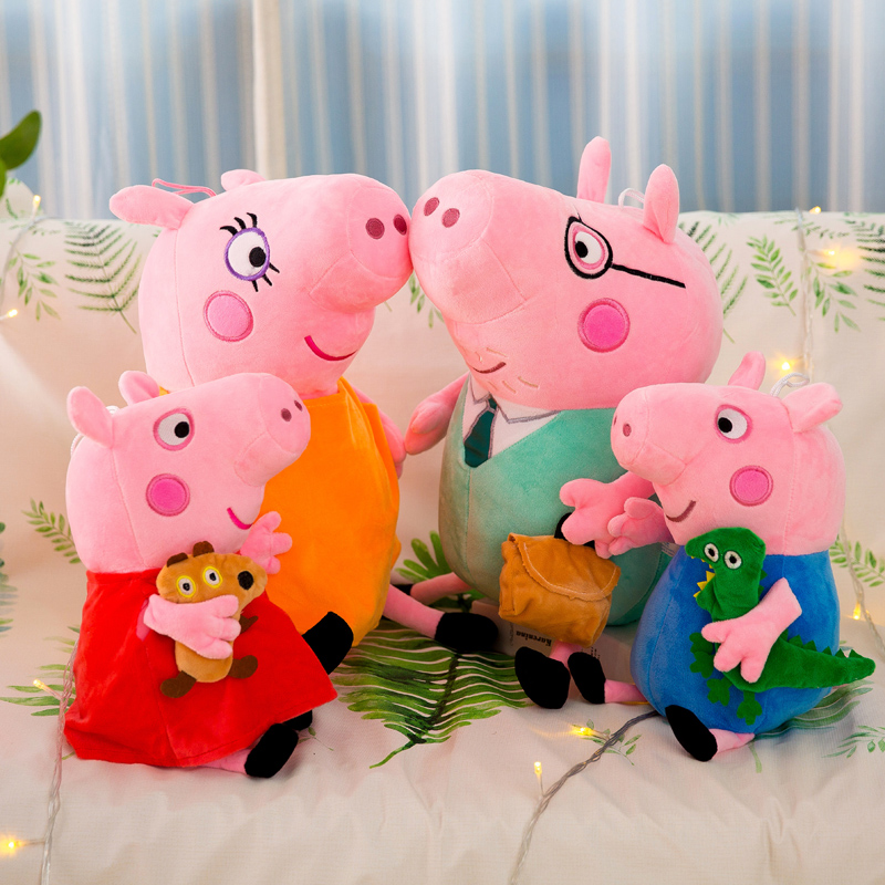 小猪佩琪一家四口毛绒玩具