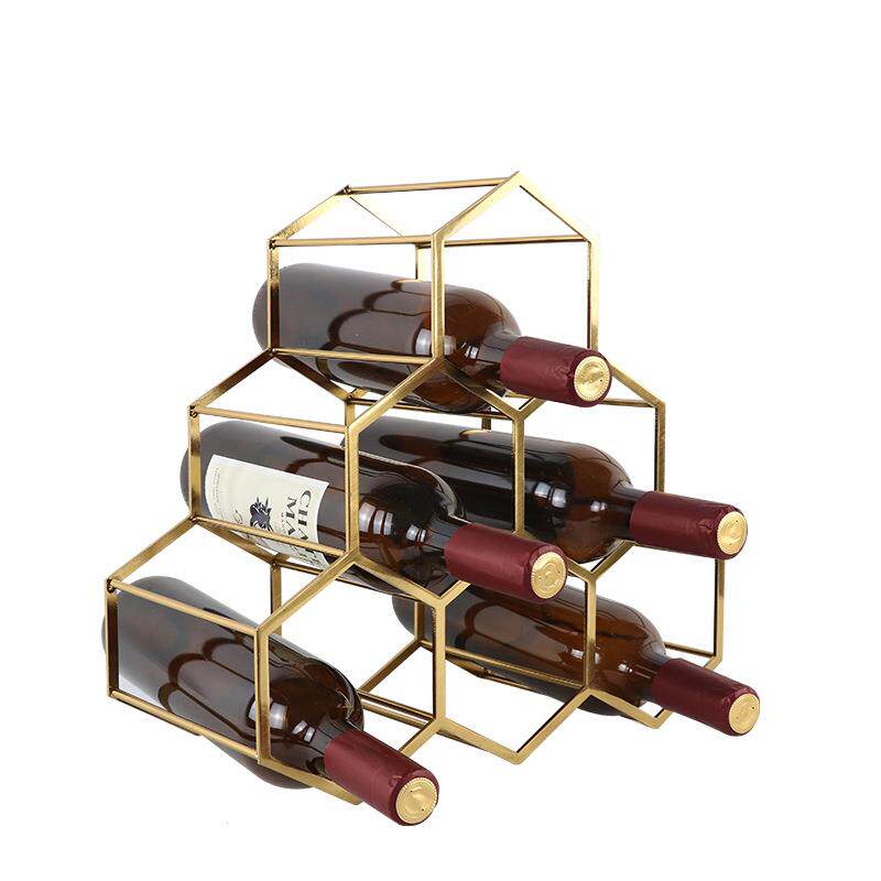 北欧金属创意红酒架摆件创意葡萄酒架子家用客厅酒柜展示架i.