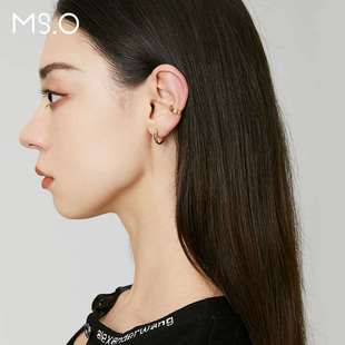 耳圈2021年新款 潮圆圈耳环圆环圈圈耳扣女素圈耳饰小众设计耳骨环