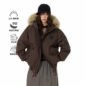 GOLFCROSS毛领羽绒服男女款 派克服加厚2026年新款 冬季 工装