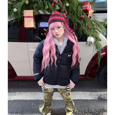 GOLFCROSS冬季纯色立领面包