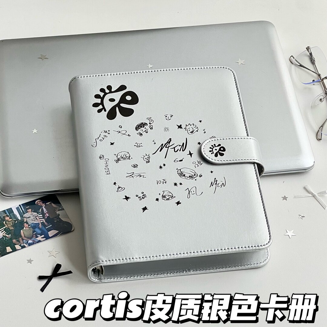 CORTIS复古银皮质卡册ins可拆卸学生3寸追星小卡收纳纪念展示相册