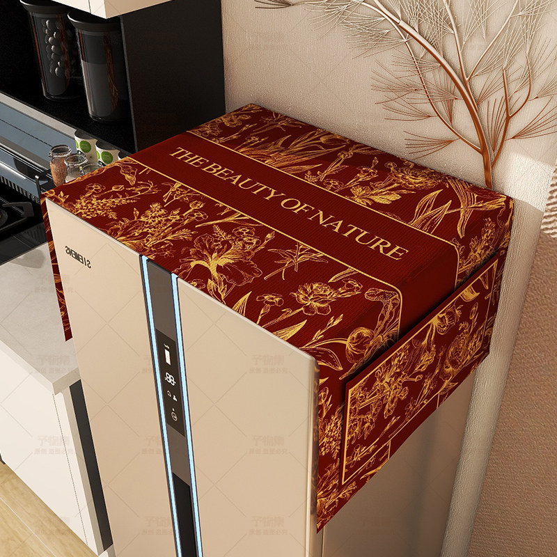 냉장고 방진 커버 단일 및 이중 도어 2022 새로운 들어 갔어 노르딕 라이트 럭셔리 미끄럼 방지 미국 세탁기 커버