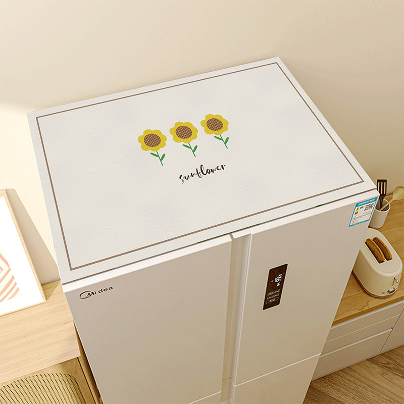 냉장고 방진 커버 천 커버 미끄럼 방지 방수 단일 및 이중 도어 세탁기 커버 2022 새로운 상단 보호 패드