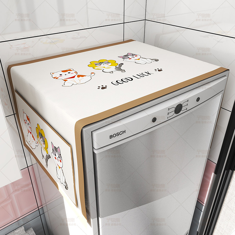 단일 및 이중 도어 냉장고 방진 천 커버 높은 찾고 미끄럼 방지 전자 레인지 세탁기 보호 커버 커버 수건 커버