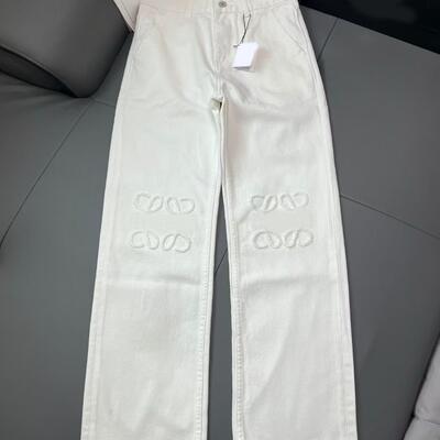 小香风25SS新款欧货白色牛仔裤