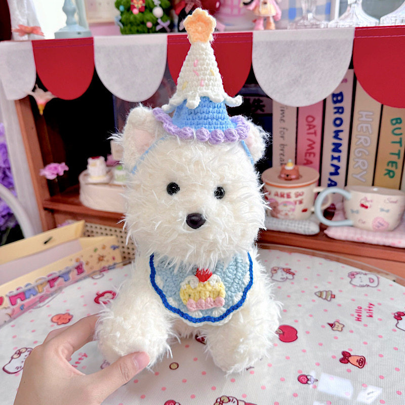 可爱西高地毛绒玩具公仔小狗狗玩偶女生陪伴睡觉抱枕娃娃生日礼物