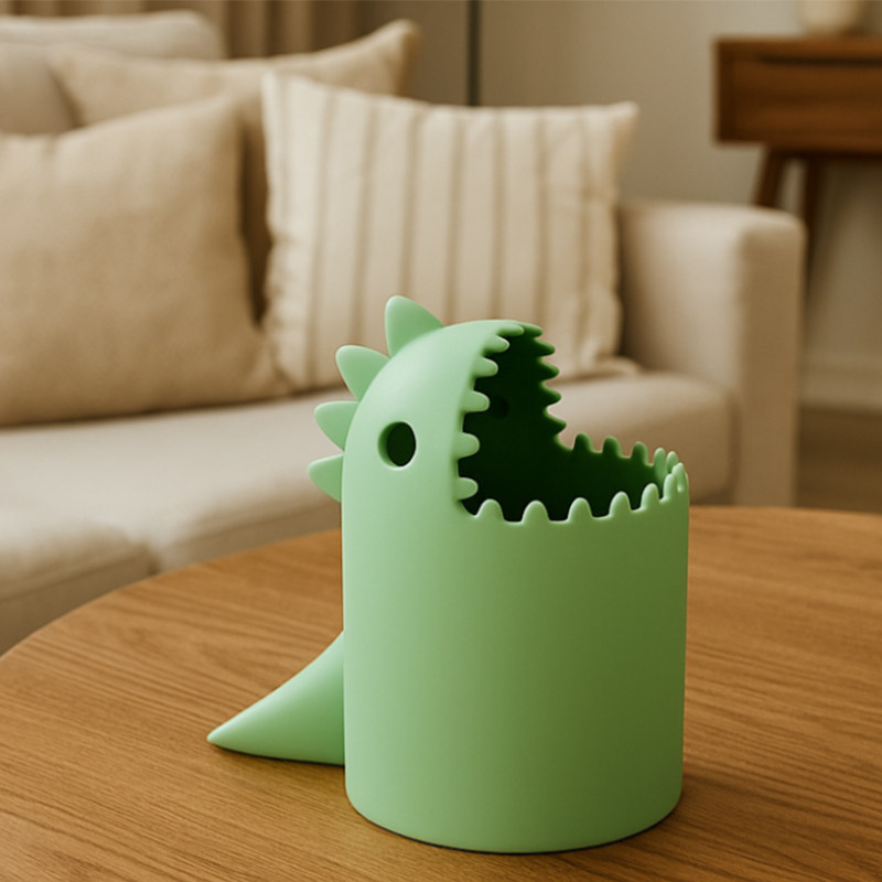 桌面垃圾桶创意卡通装饰摆件家用宿舍卧室客厅办公室收纳盒3D打印