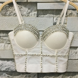 bright 钉珠亮钻夜店 diamond dress 表演服 performance Pearled