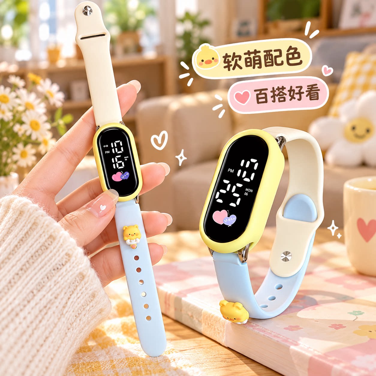 手表小学生运动ins女款初高中生