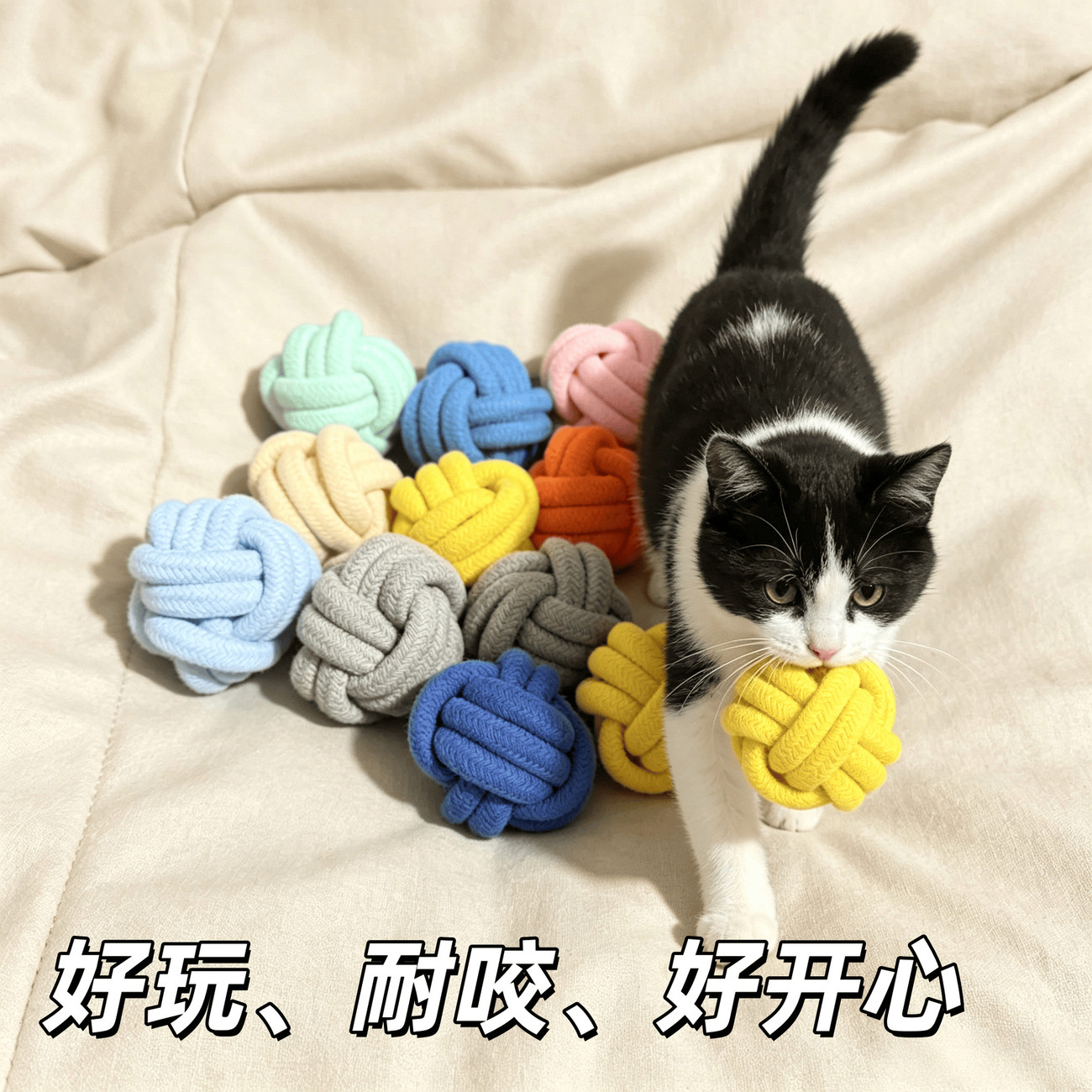 猫玩具自嗨耐磨抓球磨牙