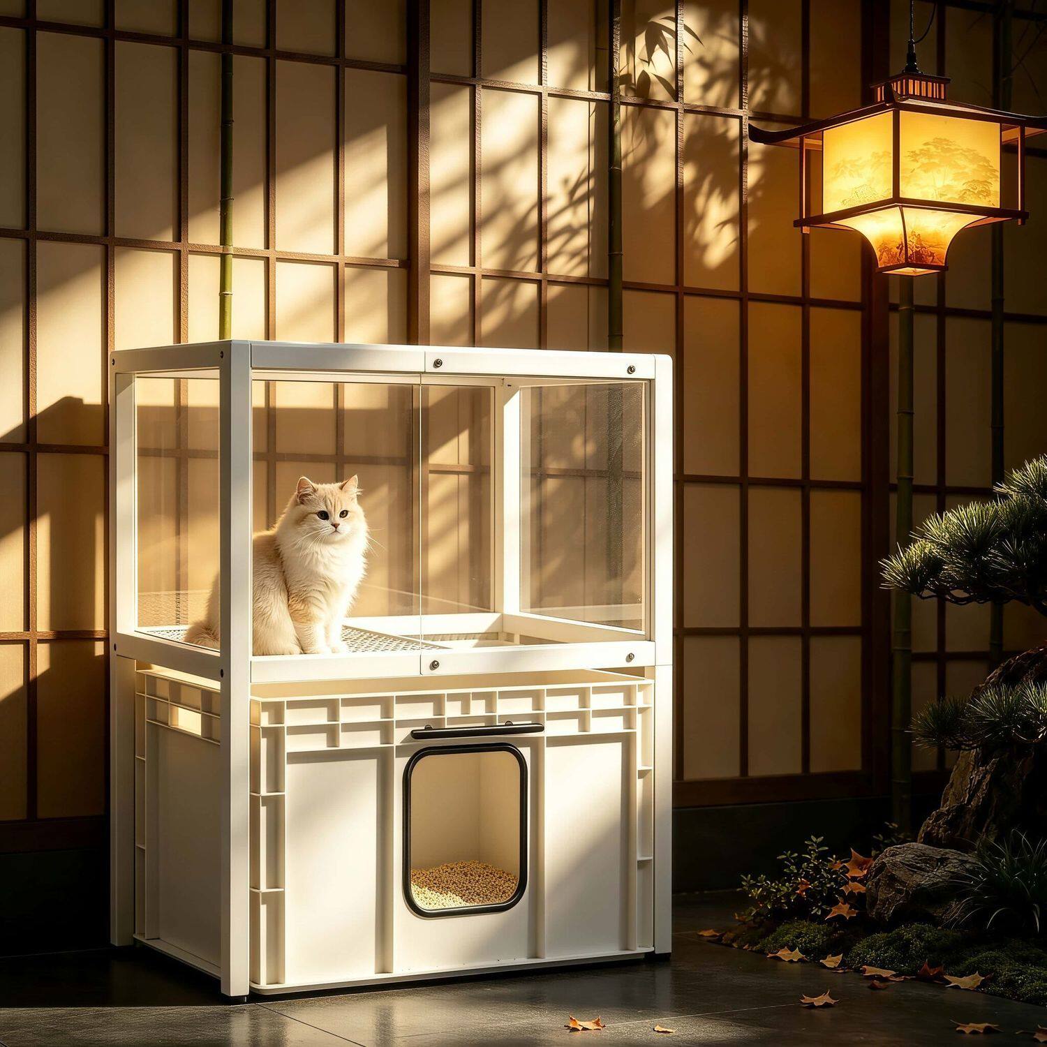 猫咪成品猫砂柜盆置物架