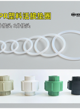 PPR全塑活接密封圈双热熔活接硅胶垫4分/6分球阀垫子暖气片垫圈