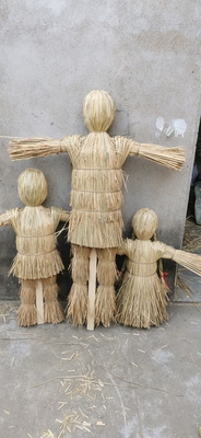 稻草人手工编织幼儿园手工材料工艺品农田场景装饰草垛稻草人景观