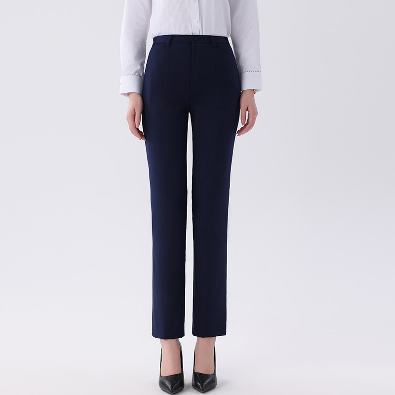 新款联通工作西装裤女中国联通营业厅制服上班藏青色职业裤女春夏