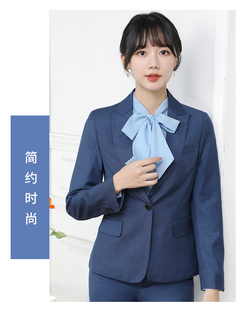 领创宝马4s店西装西服女士工装蓝色春款春秋季职业装正装通勤外套