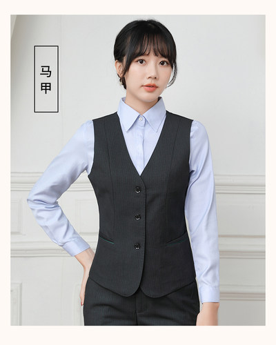 农行工作服女春季长袖衬衫马甲